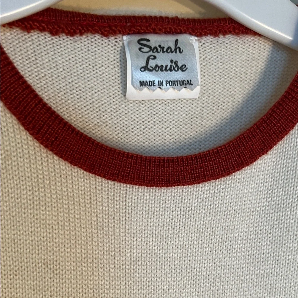 Vintage Sarah Louise 2 pc set with Elephant design. Cream and Multicolor​